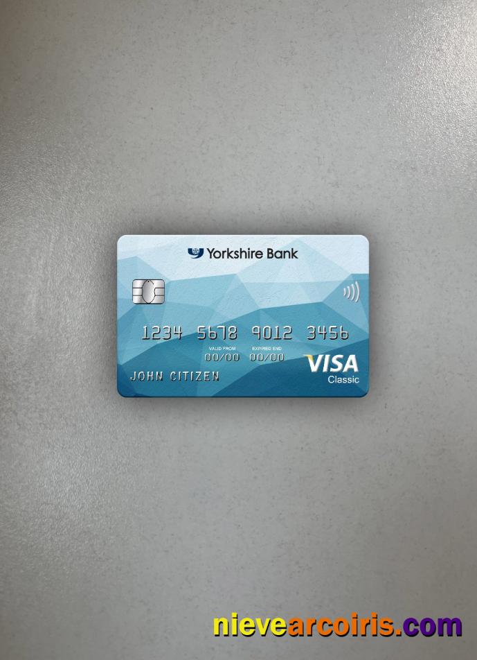 United Kingdom Yorkshire Bank visa classic card photolook